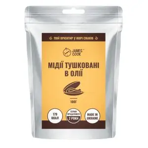 Мідії тушковані в олії